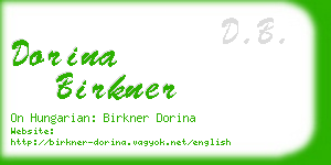 dorina birkner business card